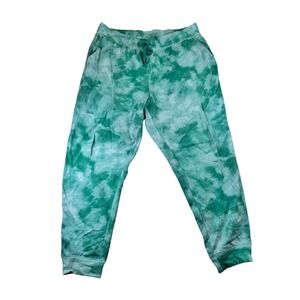 Old Navy 1X Plus Green Tie Dye Jogger Sweatpants Drawstring Lounge Pants